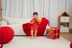 Singapore Souvenir Gift Blessing and Joy Family Set with Lucky Fu Characters Baby Boy Cheongsam Romper 0831 - Little Kooma