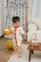 Singapore Souvenir Gift Fortune Bloom Family Set with Golden Fish Baby Boy Cheongsam Romper 0828 - Little Kooma