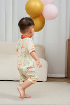 Singapore Souvenir Gift Fortune Bloom Family Set with Golden Fish Baby Boy Cheongsam Romper 0828 - Little Kooma