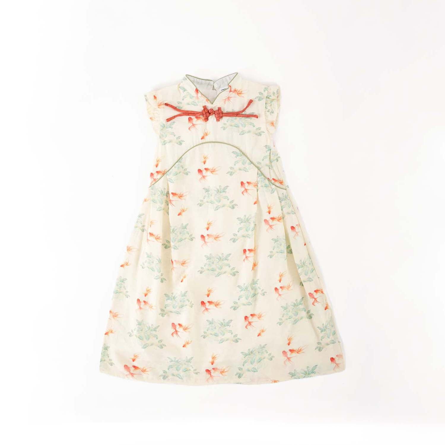 Singapore Souvenir Gift Fortune Bloom Family Set with Golden Fish Baby Kids Girl Cheongsam Dress 0827 - Little Kooma