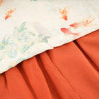 Singapore Souvenir Gift Fortune Bloom Family Set with Golden Fish Baby Kids Boys Cheongsam Set Top n Shorts CNY Chinese New Year Outfit 0829 - Little Kooma