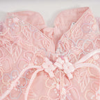 Singapore Souvenir Gift Pink Unicorn Lace Voile Baby Kids Girl Cheongsam Dress 0851 - Little Kooma