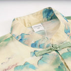 Singapore Souvenir Gift Chinese Landscape Painting Mountains Trees Baby Kids Boys Cheongsam Set Top n Shorts CNY Chinese New Year Outfit 0836 - Little Kooma