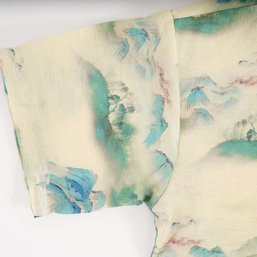 Singapore Souvenir Gift Chinese Landscape Painting Mountains Trees Baby Kids Boys Cheongsam Set Top n Shorts CNY Chinese New Year Outfit 0836 - Little Kooma