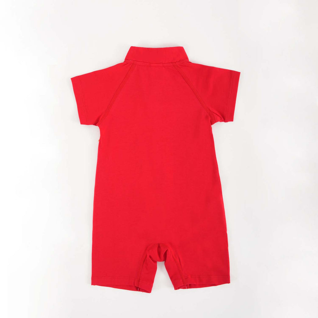 Singapore Souvenir Gift Wealth and Harmony Red Family Set with Golden Fish Baby Boy Cheongsam Romper 0834 - Little Kooma
