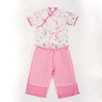 Singapore Souvenir Gift Lotus Flowers Baby Kids Girl Cheongsam Top n Pants Set 0847 - Little Kooma
