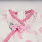 Singapore Souvenir Gift Lotus Flowers Baby Kids Girl Cheongsam Top n Pants Set 0847 - Little Kooma