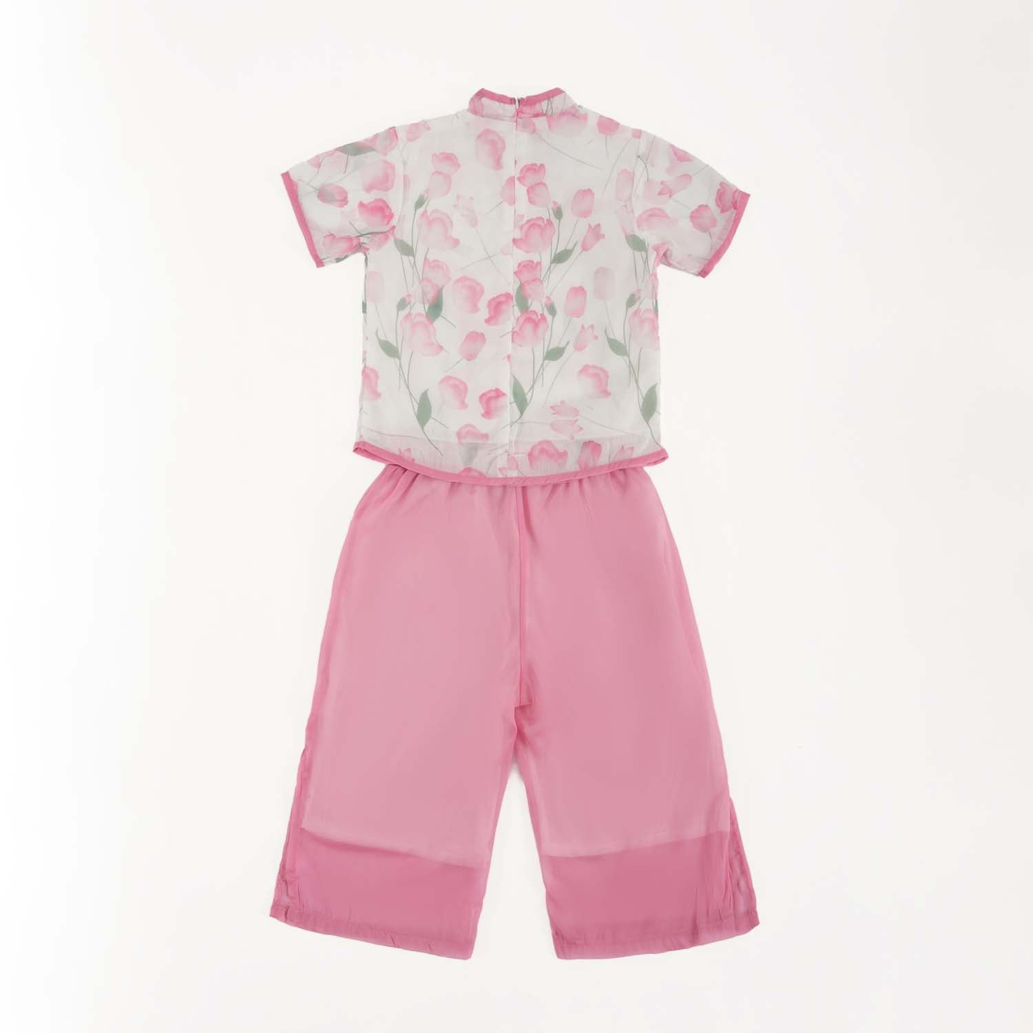 Singapore Souvenir Gift Lotus Flowers Baby Kids Girl Cheongsam Top n Pants Set 0847 - Little Kooma