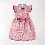 Singapore Souvenir Gift Purple w Flowers Baby Kids Girl Cheongsam Dress 0849 - Little Kooma