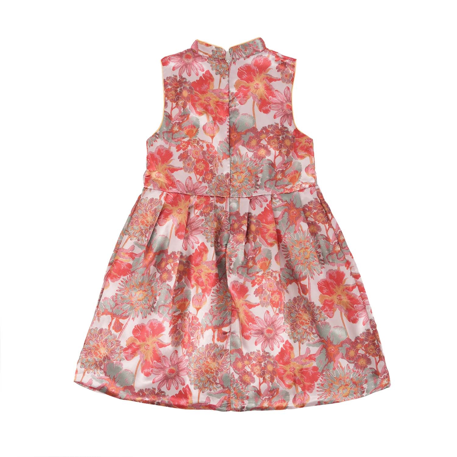 Singapore Souvenir Gift Red Flowers Sleeveless Baby Kids Girl Cheongsam Dress 0845 - Little Kooma