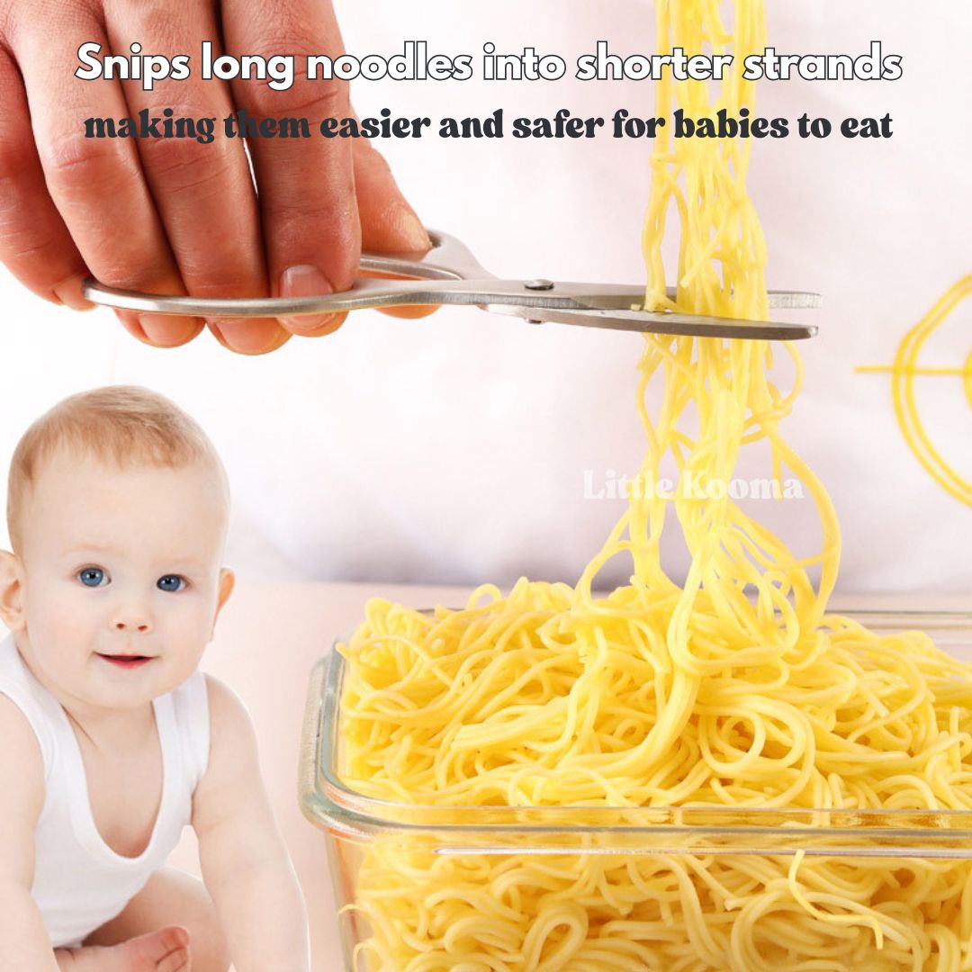 Ready Stock Baby Food Scissors 304 Stainless Steel Detachable Safe Easy-Clean Kids Cutter