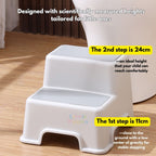 Ready Stock Kids 2-Step Anti-Slip Stool | Baby Stepping Stool for Bathroom & Toilet | 150kg Load