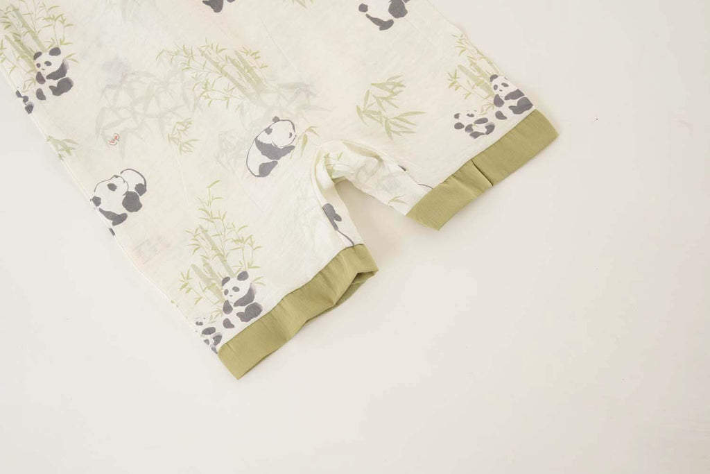 Singapore Souvenir Gift Panda Eat Bamboos Baby Boy Cheongsam Romper 0841 - Little Kooma