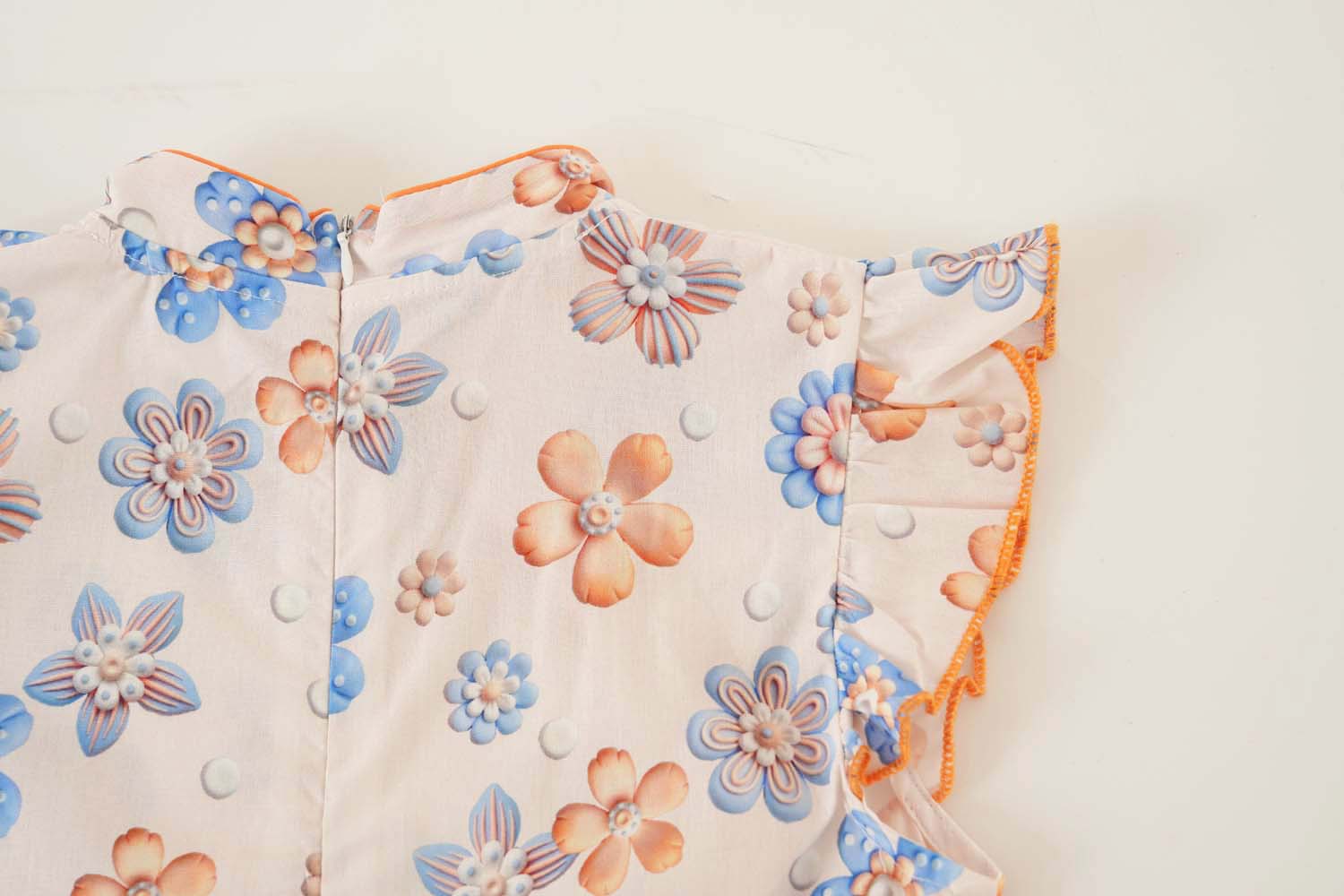Singapore Souvenir Gift Blue Flowers Baby Kids Girl Cheongsam Dress 0848 - Little Kooma