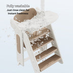 Grow-With-Me Foldable Multi-Functional Baby High Chair with Tray & Wheels 1-6 Years - Little Kooma