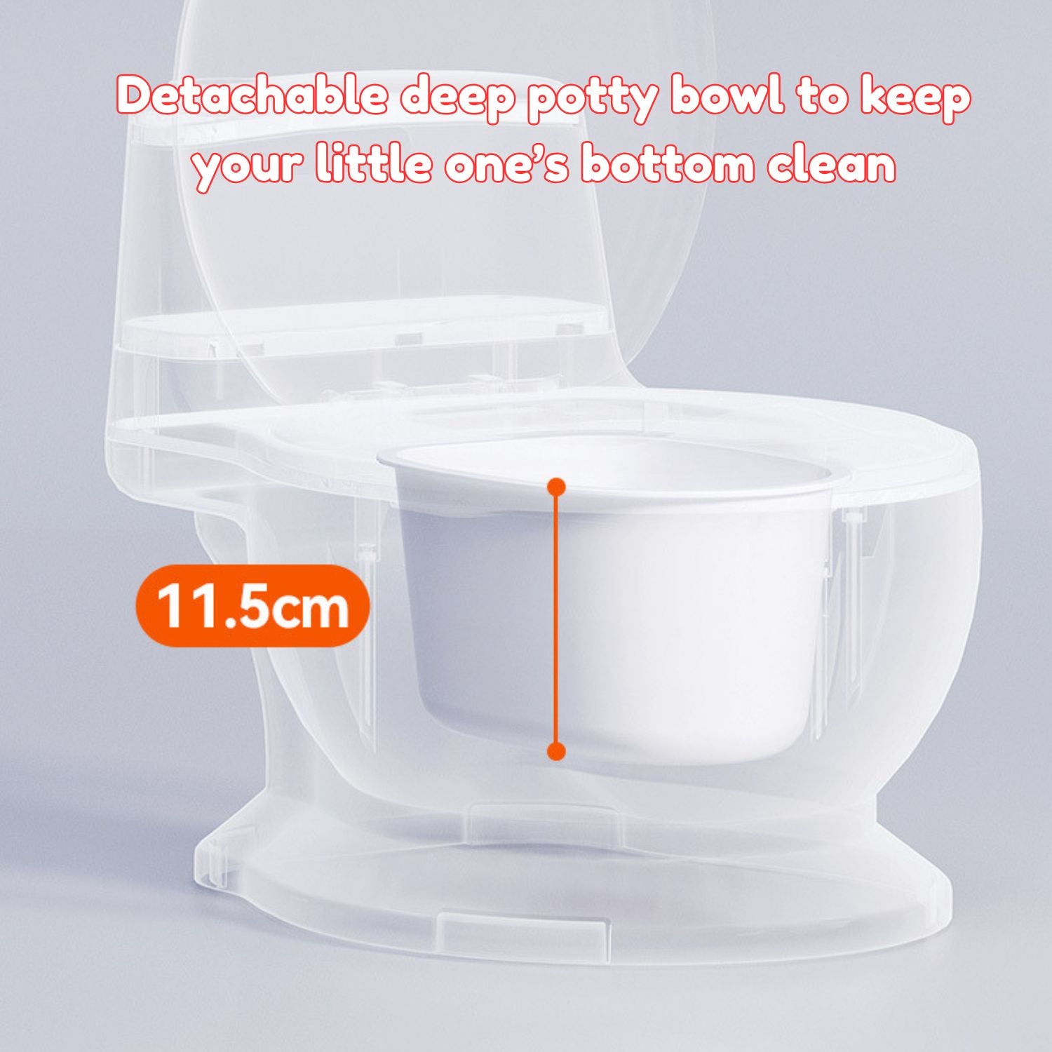 Ready Stock Children Potty Training Toilet with Flush Sound, Splash Guard & Cleaning Brush