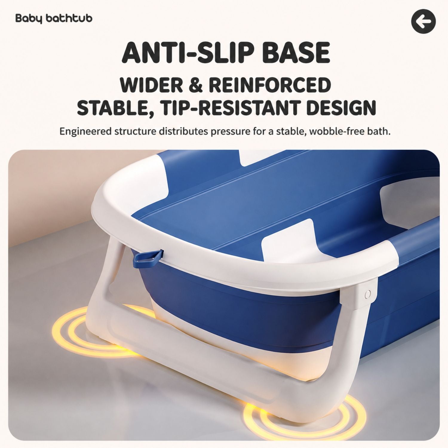 Ready Stock Foldable Baby Bathtub with Bath Cushion & Digital Temp Display for Newborn Toddler