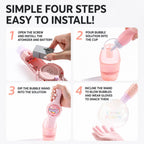 Ready Stock Smoke Bubble Toy Auto Bubble Gun LED Light Smackable Bubble Maker Kids Outdoor Toy - Little Kooma