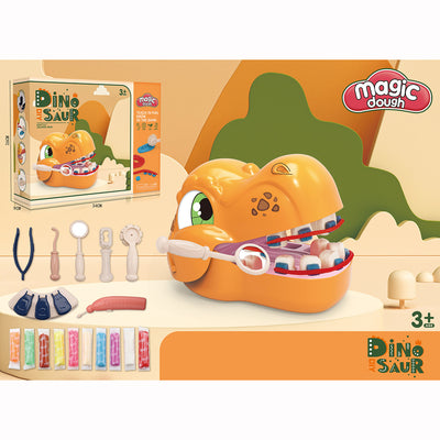 Kids Magic Dough Play Modeling Dough Set Dinosaur Dentist - Little Kooma