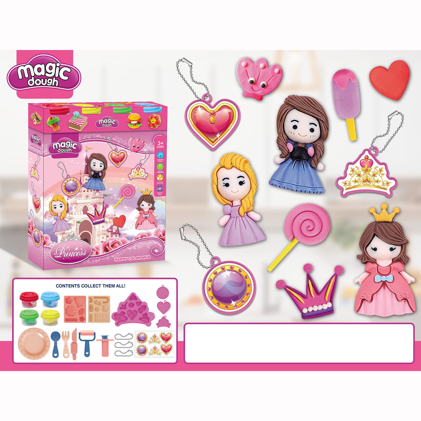 Kids Magic Dough Play Modeling Dough Set Princess - Little Kooma