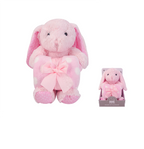 New Born Baby Girl LED Light Layette Hand Rattle Swaddle Pink Bunny Plushie Blanket Hanging Chime Stroller Toy Suitcase Mummy Makeup Gift Hamper - Little Kooma