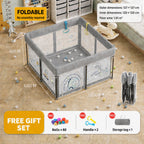 [SG Ready Stock] Foldable Baby Playpen No Assembly Portable Kids Play Yard Ball Pit Safety Fence