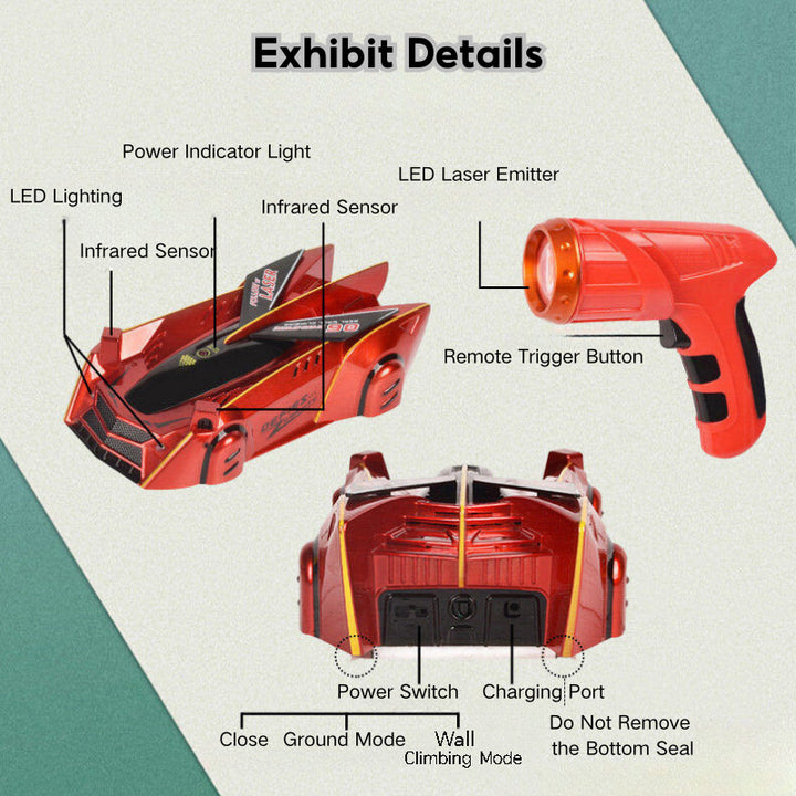 Light-Sensing Tracing Wall-Climbing Car 3 Years + - Little Kooma