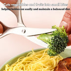 Ready Stock Baby Food Scissors 304 Stainless Steel Detachable Safe Easy-Clean Kids Cutter