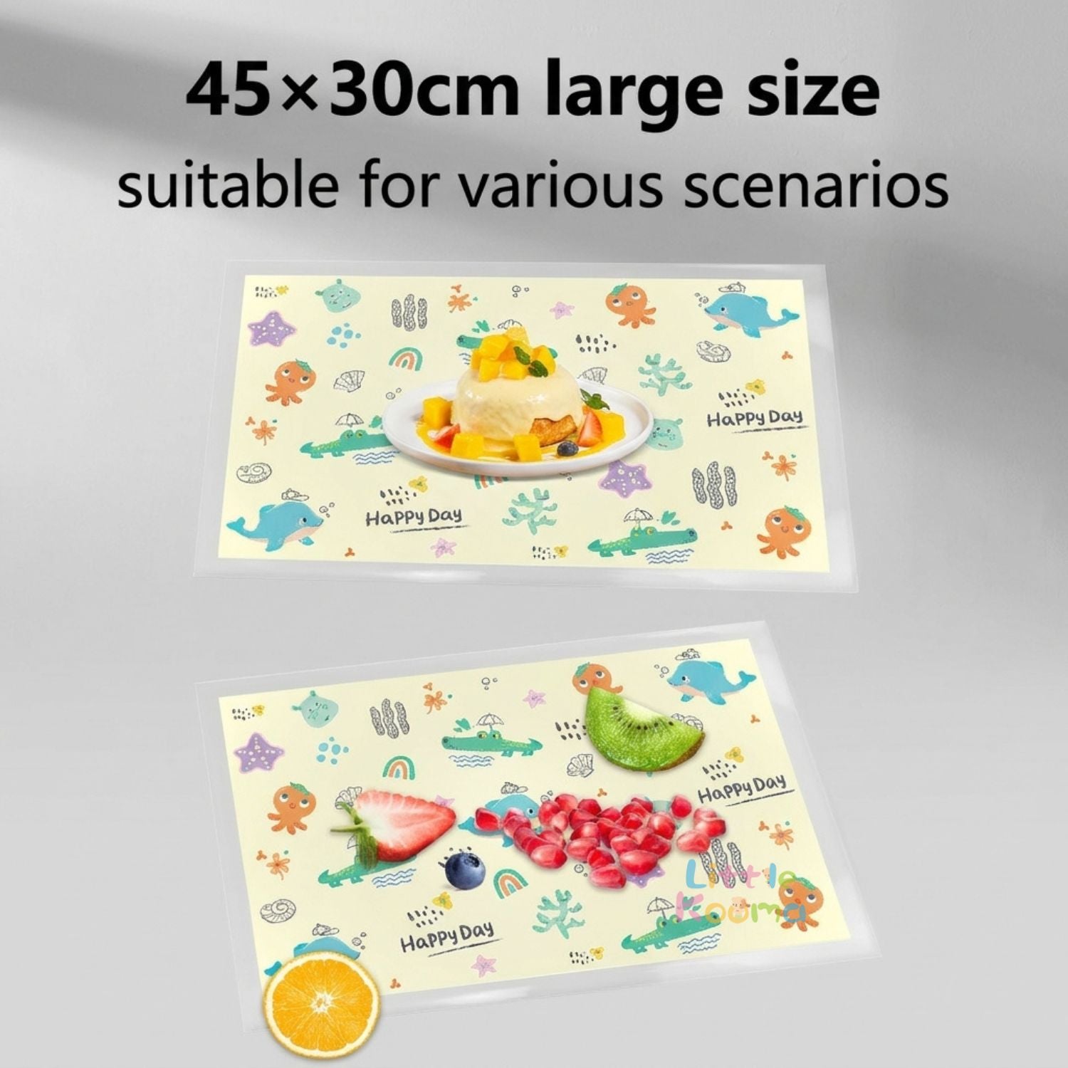 Ready Stock Disposable Baby Placemats Waterproof Oil-Proof Non-Slip Sticky Table Mat 10pcs Pack - Little Kooma