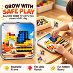 3D Peg Art Puzzle for Kids 420pcs Mushroom Peg Mosaic Pixel Art Board Educational Toy Age 3+ - Little Kooma