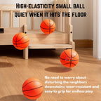 Ready Stock Kids Basketball Hoop Wall-Mounted Adjustable Height Silent Ball Toy with Music - Little Kooma