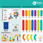 Versatile Rainbow Magnetic Rods – STEM Building Toys for Kids, Creative Construction Set with Magnetic Sticks and Balls for Ages 3-8 - Little Kooma