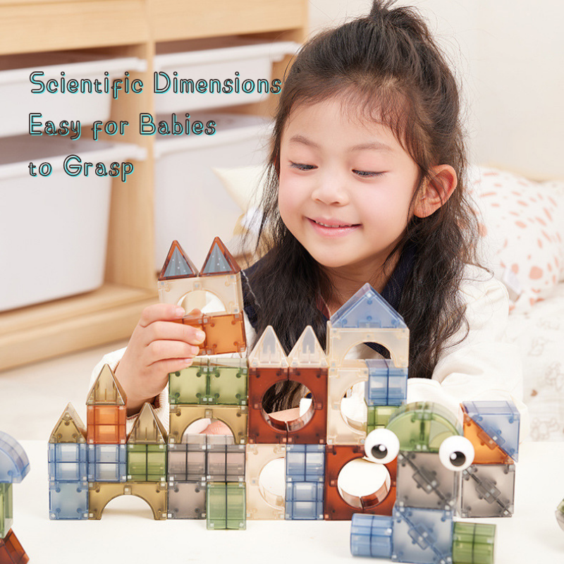 Baby & Kids 3D Magnetic Thinking Building Blocks Set Early Educational Toy 3 Years + - Little Kooma