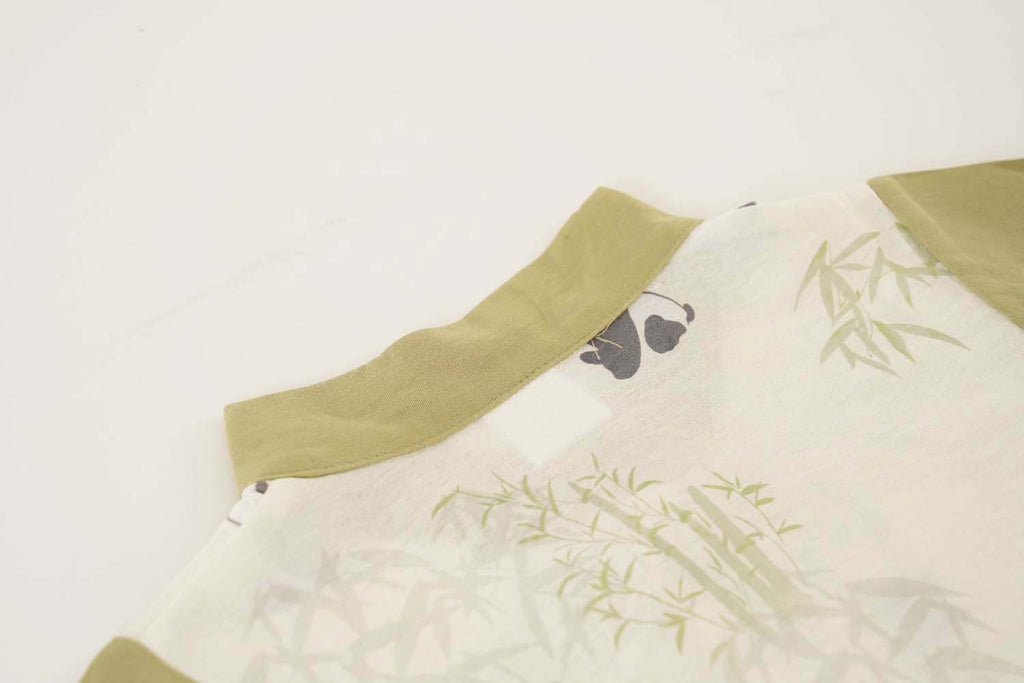 Singapore Souvenir Gift Panda Eat Bamboos Baby Boy Cheongsam Romper 0841 - Little Kooma