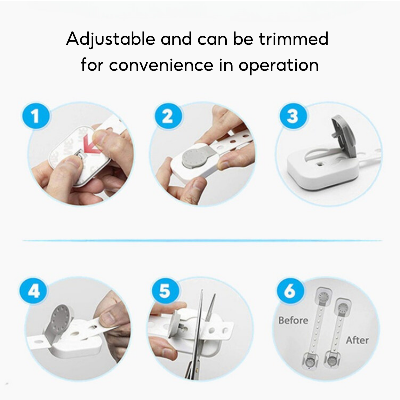 Baby Toddler Multi-Purpose Latch Fridge Drawer Caninet Safety Lock - Little Kooma