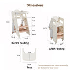 Ready Stock Foldable Baby High Chair & Kids Study Chair – Adjustable Height, Safety Guard, Learning Tower