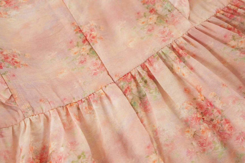 Singapore Souvenir Gift Pink Floral Baby Kids Girl Cheongsam Dress 0850 - Little Kooma