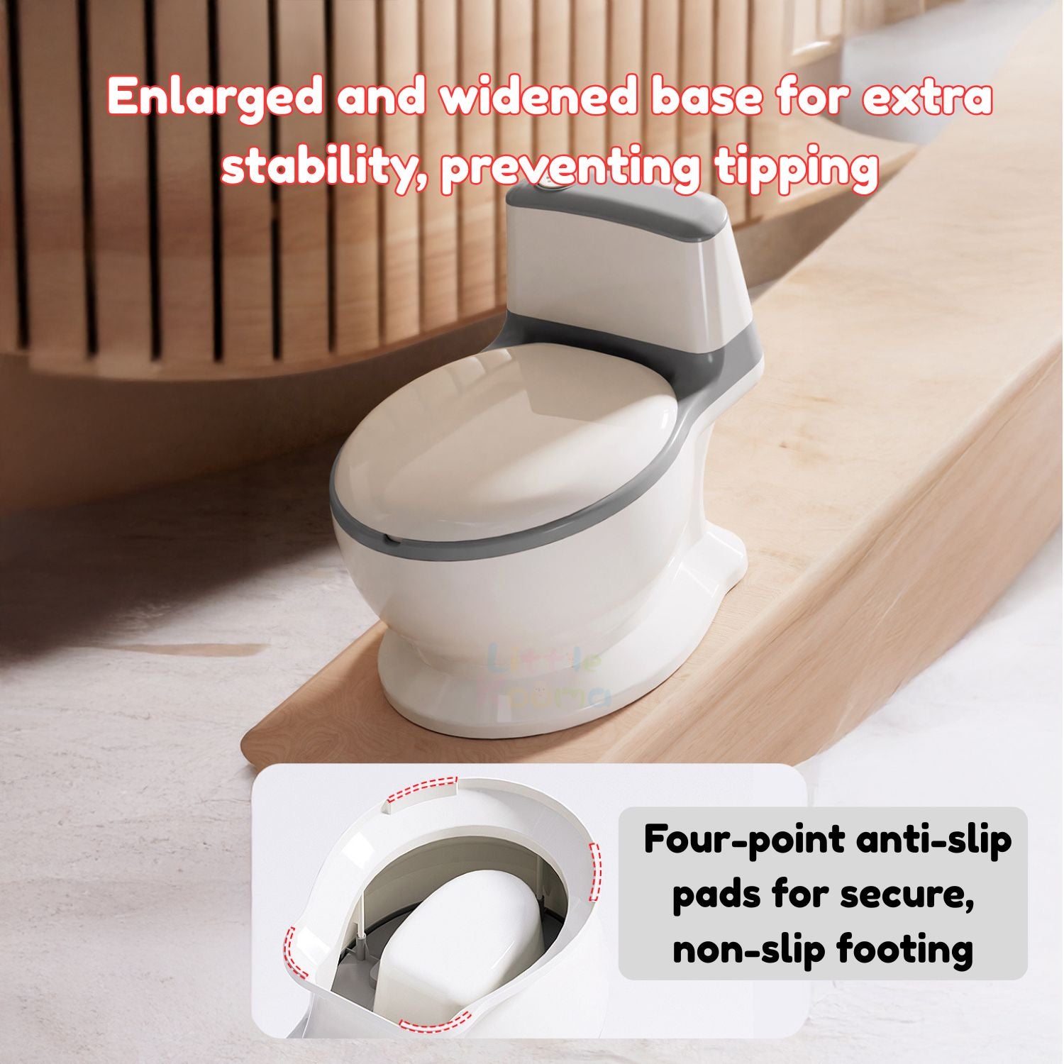 Ready Stock Children Potty Training Toilet with Flush Sound, Splash Guard & Cleaning Brush