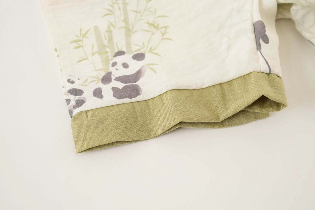 Singapore Souvenir Gift Panda Eat Bamboos Baby Boy Cheongsam Romper 0841 - Little Kooma
