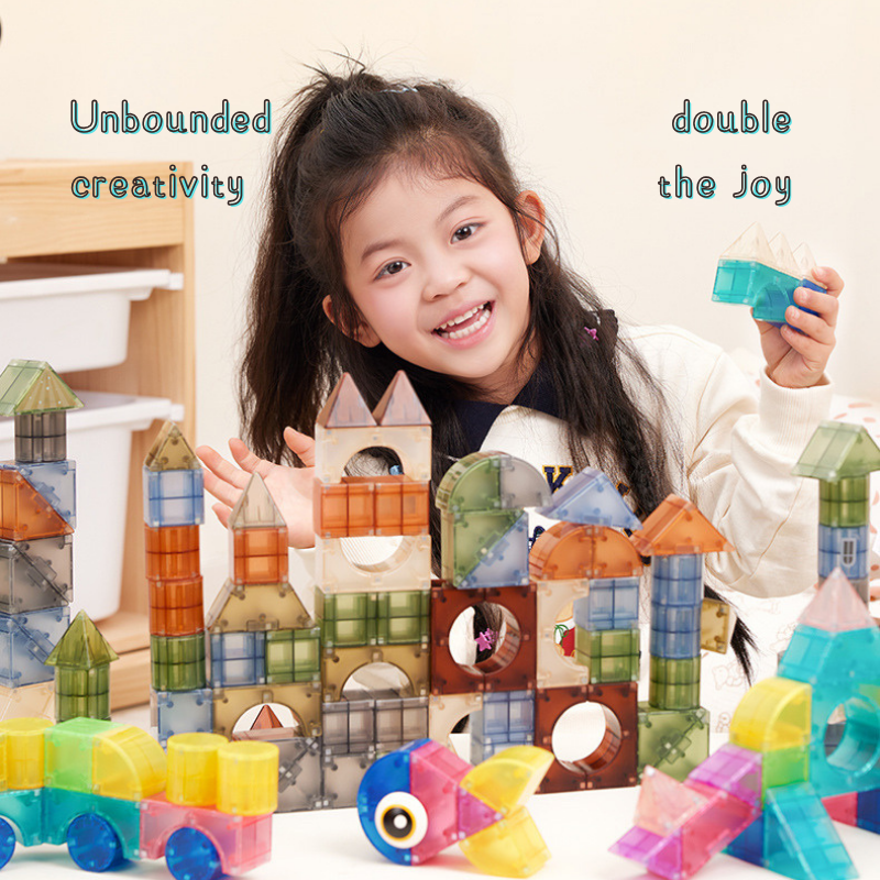 Baby & Kids 3D Magnetic Thinking Building Blocks Set Early Educational Toy 3 Years + - Little Kooma