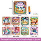 Ready Stock Kids Magic Water Doodle Book Reusable Mess-Free Drawing Foldable 3Y+ - Little Kooma