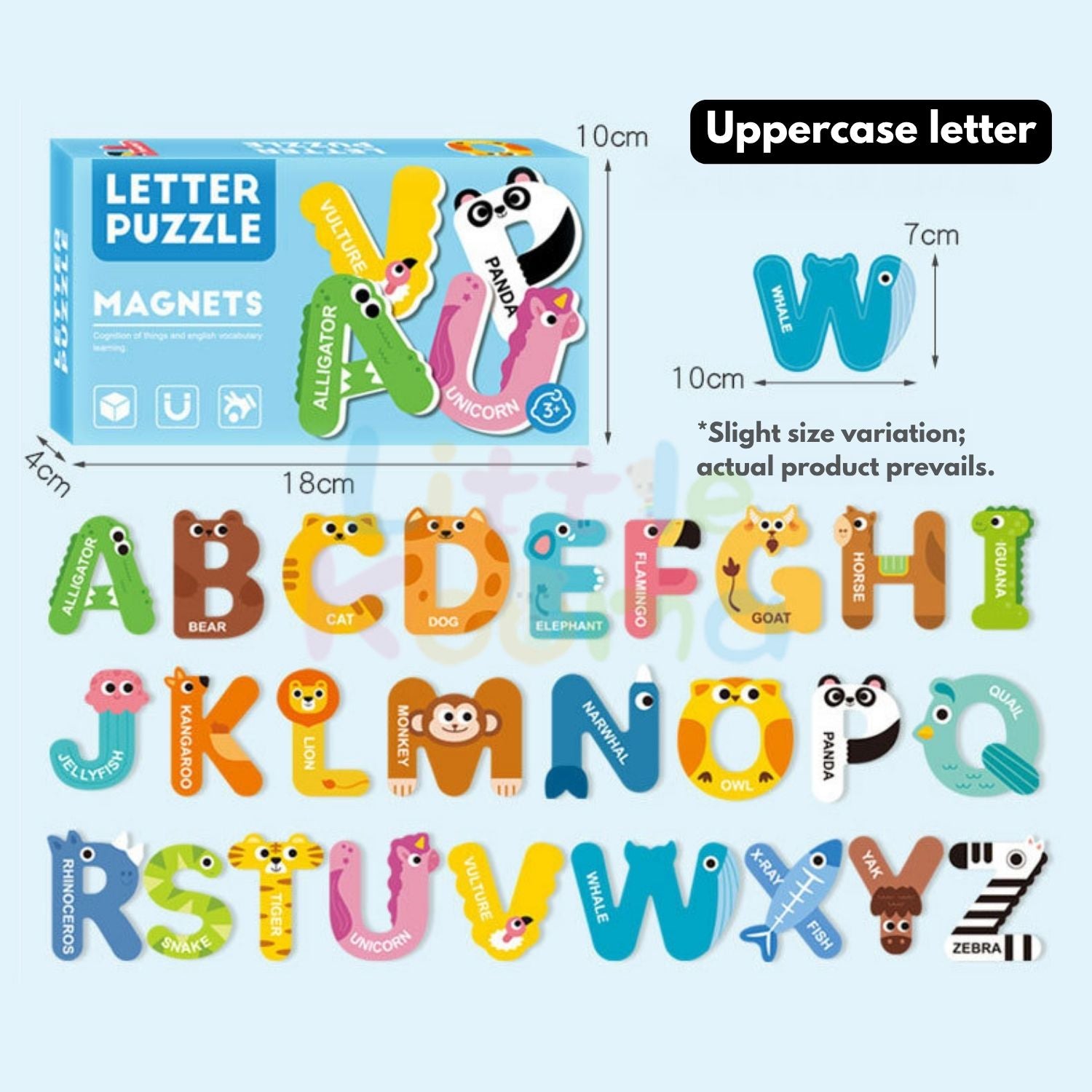 Ready Stock Magnetic Alphabet & Number Puzzle Early Learning Toy for Kids 3 Years +
