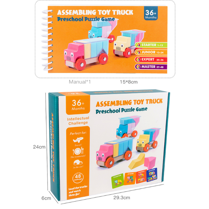 Assembling Toy Truck Preschool Puzzle Game 3 Years + - Little Kooma