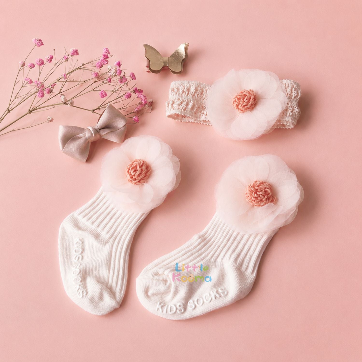 Butterfly Fairy Baby Girl Gift Set with Dress, Romper, Accessories & Premium Carry Case