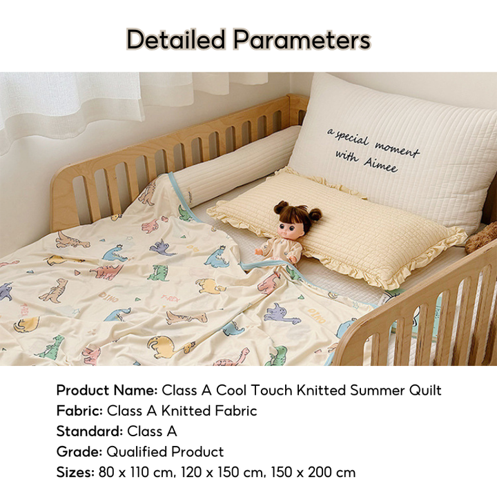 Baby Kids Cool Touch Knitted Summer Quilt Air-conditioned Room Blanket - Little Kooma