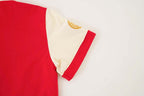 Singapore Souvenir Gift Wealth and Harmony Red Family Set with Golden Fish Embroidery Baby Kids Boys Cheongsam Set Top n Shorts CNY Chinese New Year Outfit 0835 - Little Kooma