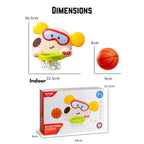 Ready Stock Kids Basketball Hoop Wall-Mounted Adjustable Height Silent Ball Toy with Music - Little Kooma