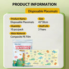 Ready Stock Disposable Baby Placemats Waterproof Oil-Proof Non-Slip Sticky Table Mat 10pcs Pack - Little Kooma