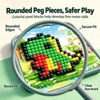 3D Peg Art Puzzle for Kids 420pcs Mushroom Peg Mosaic Pixel Art Board Educational Toy Age 3+ - Little Kooma