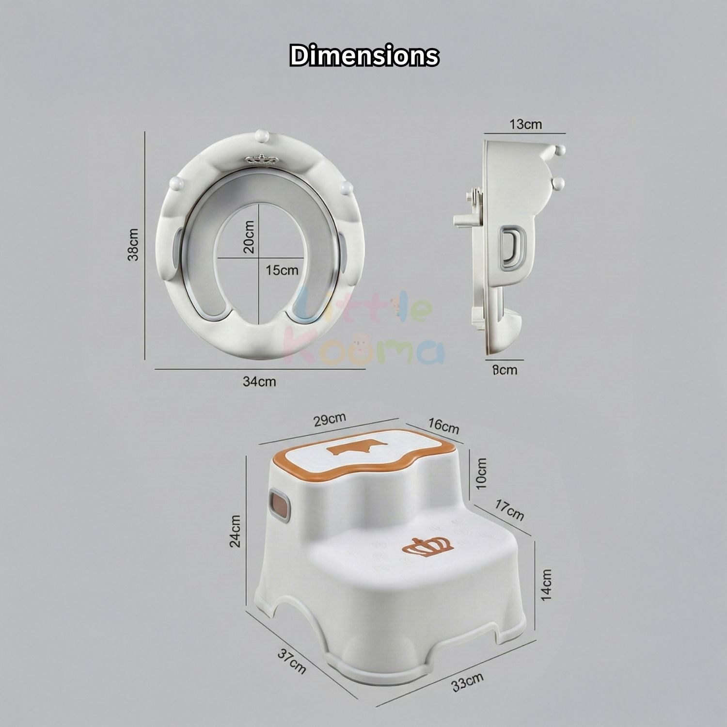 Ready Stock Baby Potty Training Toilet Seat with Anti-Slip Step Stool & Soft Cushion
